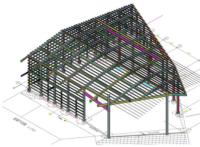 易懋樹林區新興段廠房新建工程鋼構拆圖工程圖