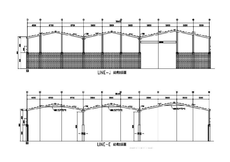 三洋磁磚廠房新建工程鋼構拆圖縮圖