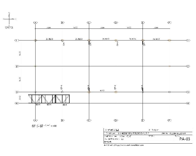 宜蘭縣柯林國小風雨操場新建工程鋼構拆圖縮圖