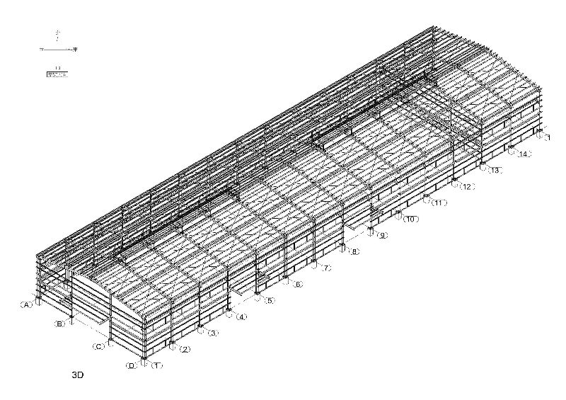 石聯平鎮廠拉鋸場新建工程鋼構拆圖工程圖